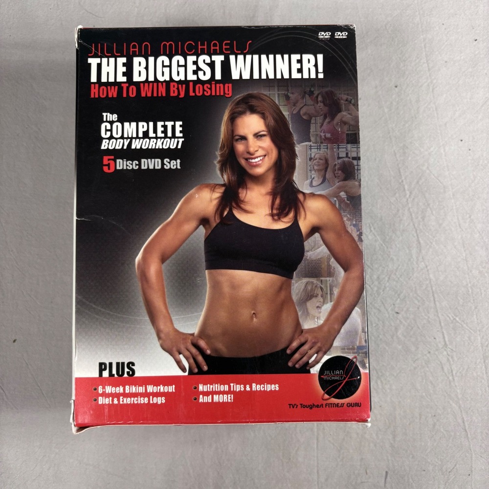 Jillian Michaels The Biggest Winner Complete Body Workout 5 Disc DVD Set Fitness